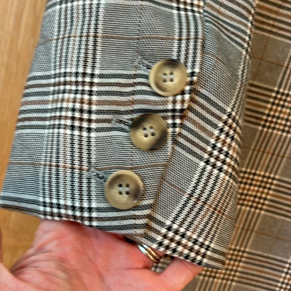 Böhme Women’s Blazer Houndstooth Plaid Academia One Button Large - Picture 4 of 7